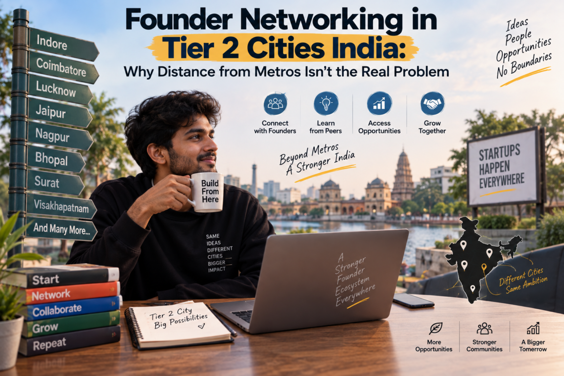 Founder Networking in Tier 2 Cities India: Why Distance from Metros Isn't the Real Problem