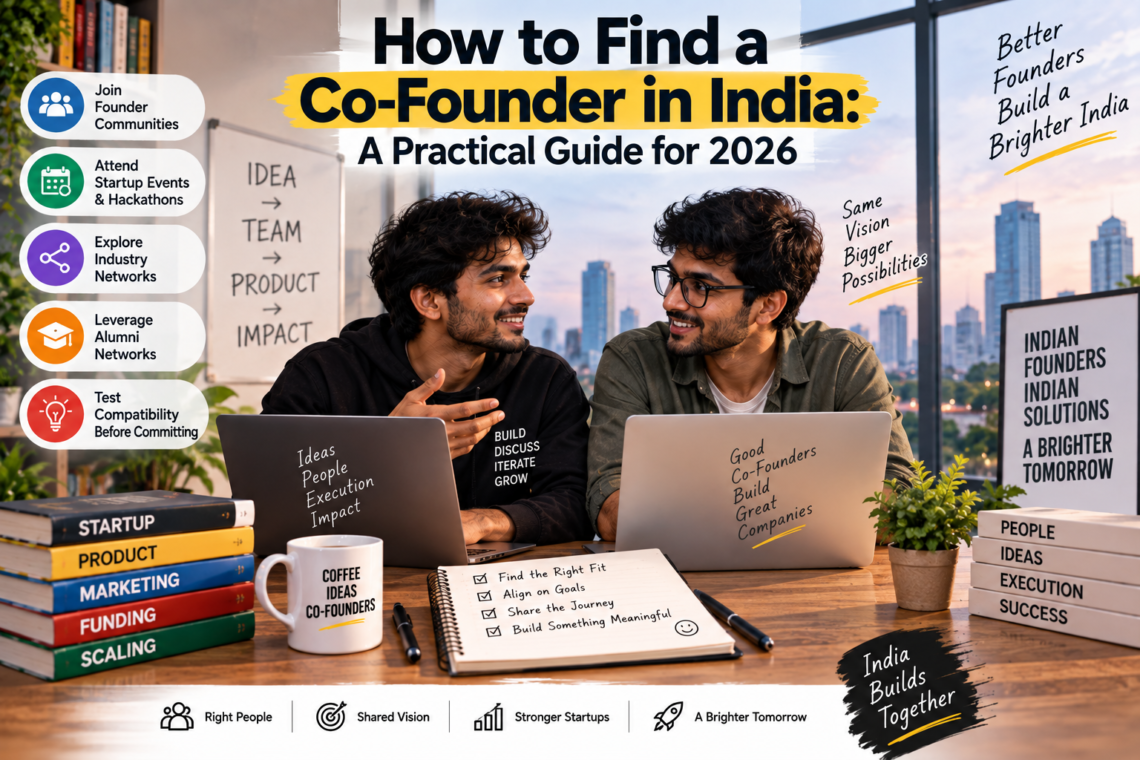 How to Find a Co-Founder in India: A Practical Guide for 2026