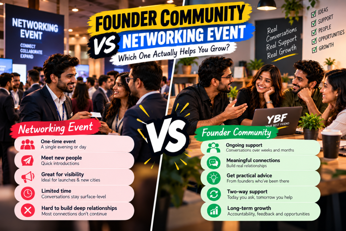 Founder Community vs Networking Event: Which Is Better for Growth?