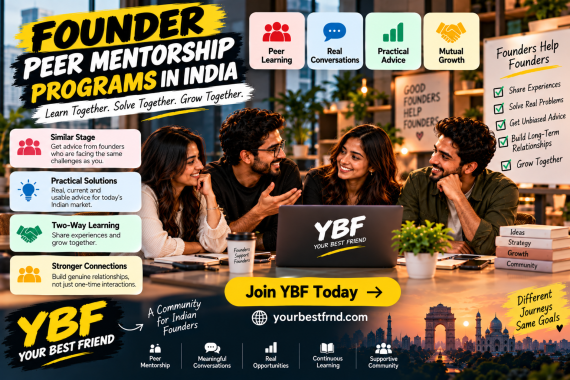 Explore founder peer mentorship programs in India and learn how peer advice, shared experiences, practical guidance and ongoing support can help founders grow.