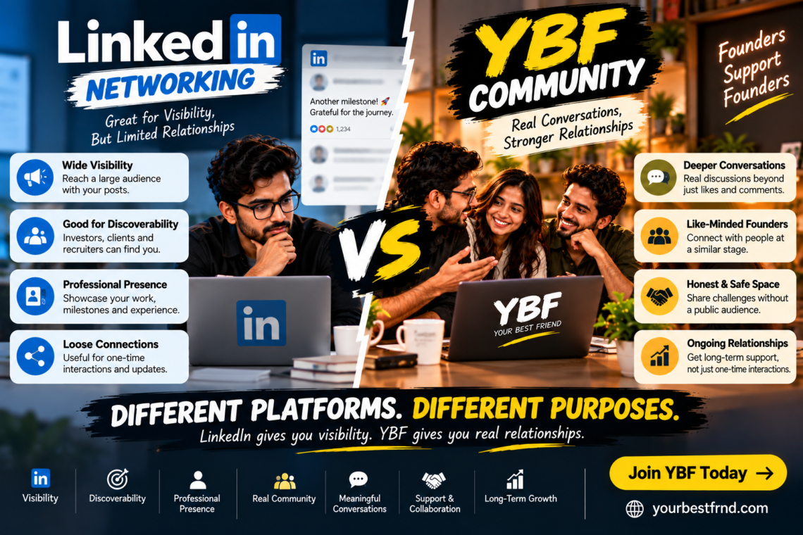 YBF Community vs LinkedIn Networking: Which Builds Better Relationships?